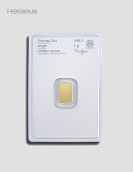 Goldbarren Prägebarren 1g