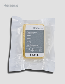 Goldbarren Gussbarren 250g